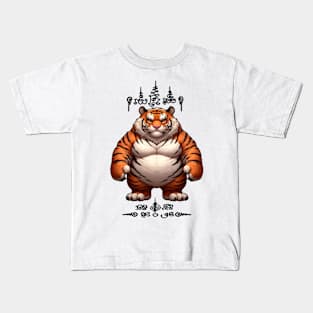 Thai Tattoo Parody "Sak Yant Tiger" Kids T-Shirt